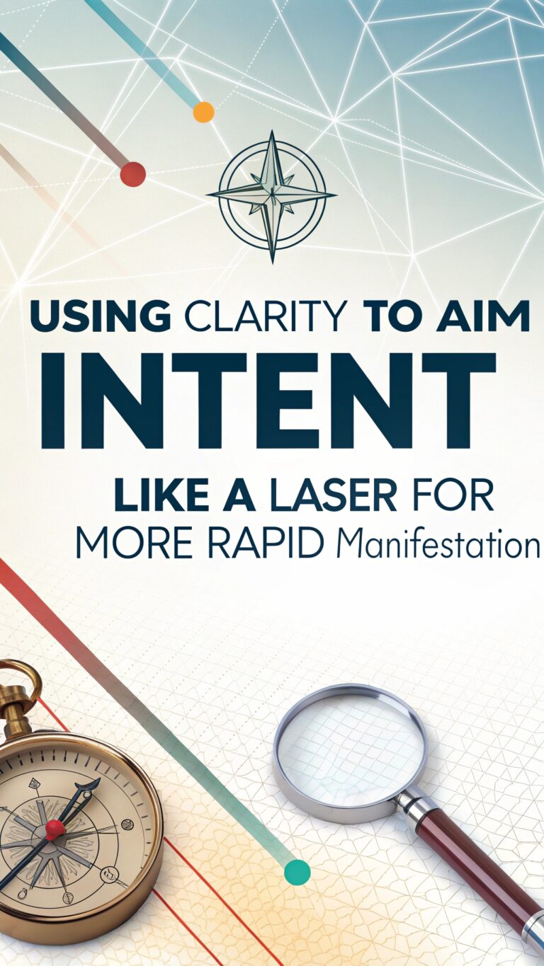 Using Clarity to Aim Intent Like a Laser for More Rapid Manifestation